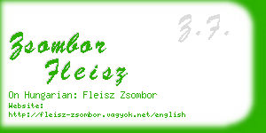 zsombor fleisz business card